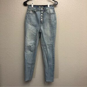 We the Free Free People Women’s Light Wash 5-Button High‎ Rise Jeans Size 25